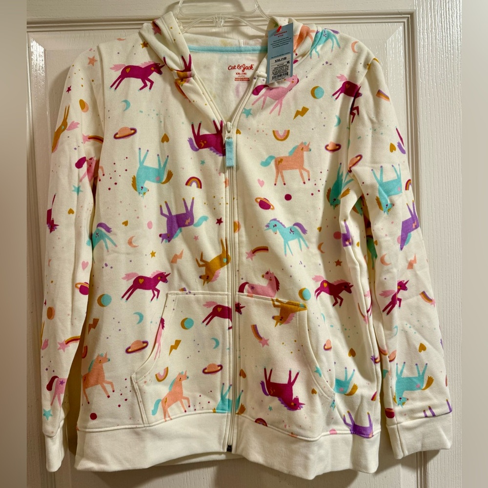 Cat & Jack Unicorn Zip up Hoodie